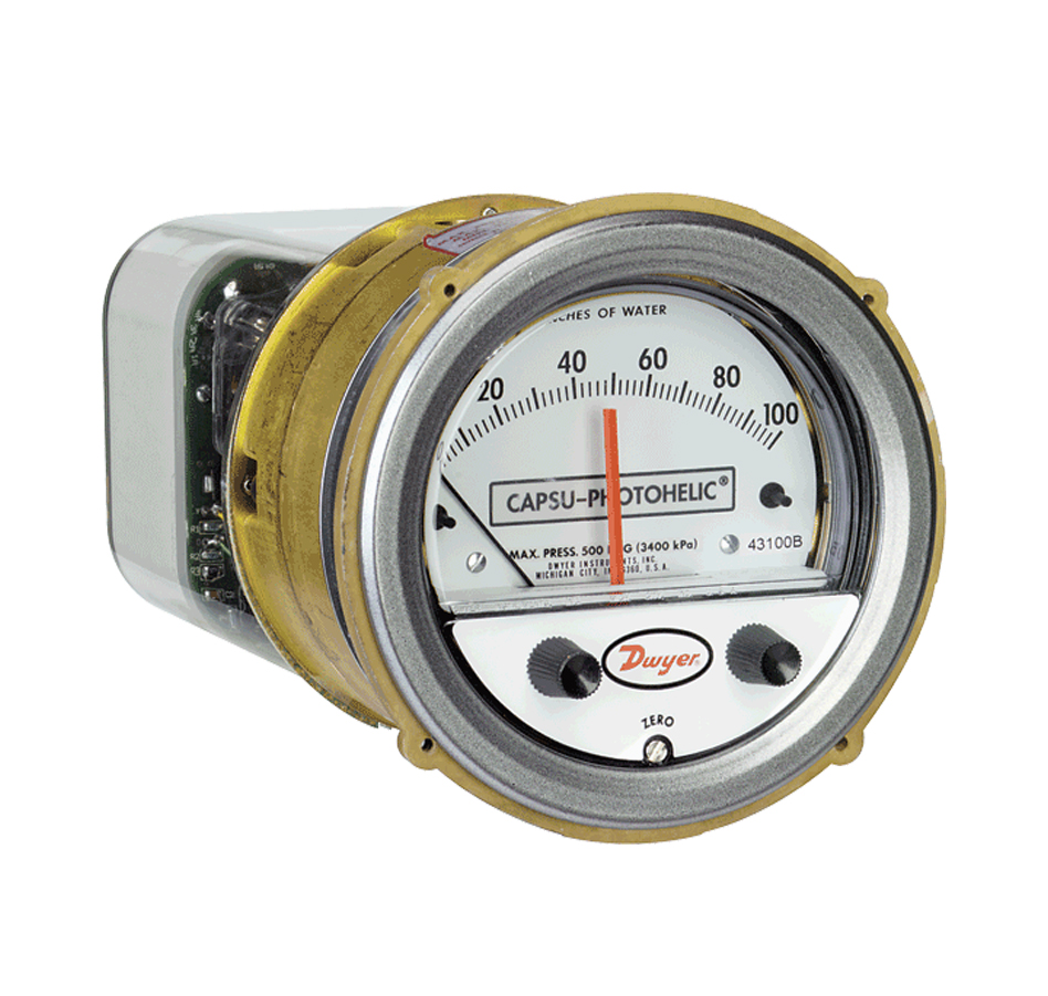 Dwyer Differential Pressure Switch/Gauge 43000 Series