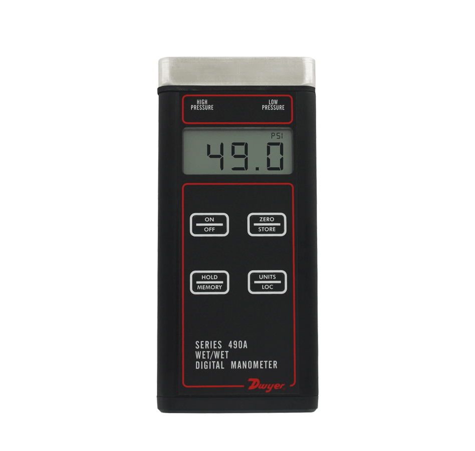 Dwyer Gas-Liquid Differential Pressure Gauge 490A Series