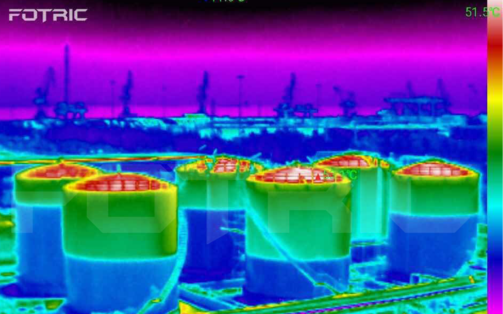热像仪用于油库防火预警温度监测